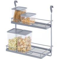 LIVIVO 2-Tier Hanging Spice Rack in Grey