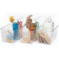 LIVIVO Medium Clear Storage Tubs Set of 3