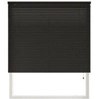 New Edge Blinds 152cm Drop, 25mm Slat PVC Venetian Blind in Black | Size: 150 cm