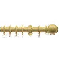 New Edge Blinds Complete Wooden Curtain Pole Set in Light Brown | Size: 120 cm