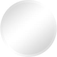 Melody Maison Round Frameless Bevelled Mirror 50cm X 50cm in Clear | Size: 50 cm X 50 cm