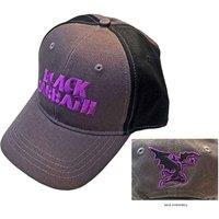Black Sabbath Classic Wavy Band Logo Strapback Baseball Cap in Grey