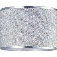 Happy Homewares Modern & Designer Mini Diamond Glitter Fabric Lamp Shade 25cm Wide in Silver | Size: 10 inches
