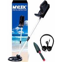 MYLEK Metal Detector Handheld Lightweight Waterproof Search Coil Beginners in Black