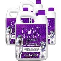 Pretty Pooch Pet Carpet Shampoo Lavender Fragrance Odour Neutralising 4 x 5L in Purple