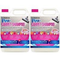 ProKleen Carpet Cleaning Shampoo Odour Remover 2 x 5L Spring Bloom Fragrance in White