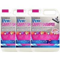 ProKleen Carpet Cleaning Shampoo Odour Remover 3 x 5L Spring Bloom Fragrance in White