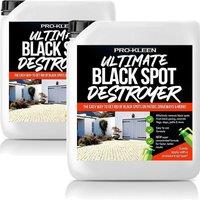 ProKleen Ultimate Black Spot Remover Destroyer Patio Cleaner 2 x 5L in Clear