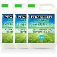 ProKleen Artificial Grass Cleaner Disinfectant 3 x 5L Grass Fragrance in Clear