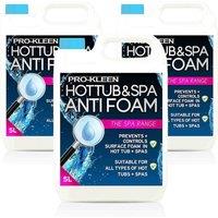 ProKleen Hot Tub & Spa Anti Foam 3 x 5L in Clear