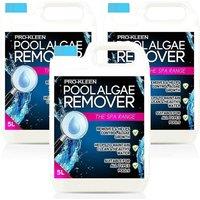 ProKleen Pool Algae Remover Removes & Prevents Algae Growth 3 x 5L in Clear
