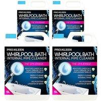 ProKleen Whirlpool & Hot Tub Bath Internal Pipe Cleaner 4 x 5L in Clear