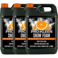 ProKleen Snow Foam Car Shampoo - Non-Caustic & pH Neutral - Orange - 3 x 5L in White