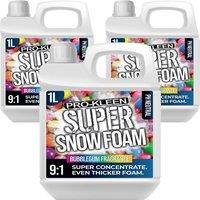 ProKleen Super Concentrate Snow Foam pH Neutral Car Shampoo Bubblegum 3 x 1L in White