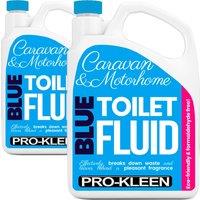 ProKleen Blue Toilet Chemical Fluid Cleaner for Caravan & Motorhomes 2 x 2L