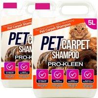 ProKleen Pet Carpet Cleaning Shampoo Odour Remover 2 x 5L in Clear