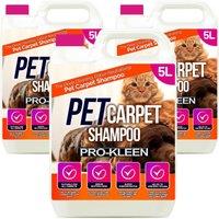 ProKleen Pet Carpet Cleaning Shampoo Odour Remover 3 x 5L in Clear