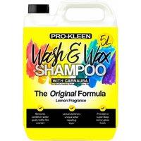 ProKleen Wash & Wax Car pH Neutral Shampoo with Carnauba Wax - Lemon - 1 x 5L in Clear