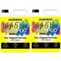 ProKleen Wash & Wax Car pH Neutral Shampoo with Carnauba Wax - Lemon - 2 x 5L in Clear
