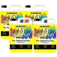 ProKleen Wash & Wax Car pH Neutral Shampoo with Carnauba Wax - Lemon - 4 x 5L in Clear