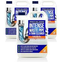 ProKleen Intense Waste Pipe & Tank Cleaner for Caravans & Motorhomes 3 x 5L in Clear