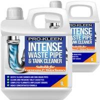 ProKleen Intense Waste Pipe & Tank Cleaner for Caravans & Motorhomes 2 x 1L in Clear