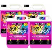 ProKleen Wash & Wax Car pH Neutral Shampoo with Carnauba Wax Bubblegum 4 x 5L in Clear