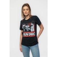 Run DMC Gradient Bars Dip Dye T-Shirt in Black | Size: Large
