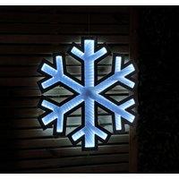 Samuel Alexander 60cm LED Infinity Christmas Light Hanging Snowflake Decoration in Bright White