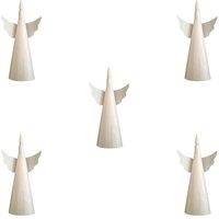 Samuel Alexander Set of 5 16cm Battery Operated Floating Christmas Angel Candles with Warm White LEDs
