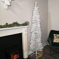 Samuel Alexander 6.5ft (2m) Premier Pencil Style Slim Christmas Tree in White