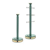 Tower Cavaletto Mug Tree & Towel Pole Set, Jade Green & Green T826135JDE