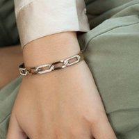 The Colourful Aura Hollow Cross Braided Zircon Chain Rhomb Design Wrist Bangle Bracelet in Rose Gold
