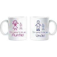 60 SECOND MAKEOVER I'm Going to be an Auntie I'm Going to be an Uncle Mug Set in White
