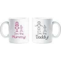 60 SECOND MAKEOVER I'm The Mummy I'm The Daddy Mug Set in White