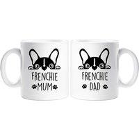 60 SECOND MAKEOVER Frenchie Mum Dad mug Set in White