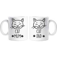 60 SECOND MAKEOVER Cat Mum Cat Dad mug Set in White