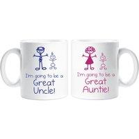 60 SECOND MAKEOVER I'm Going to be a Great Auntie Uncle Mug Set in White
