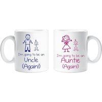 60 SECOND MAKEOVER I'm Going To Be An Auntie Uncle Again Mug Set in White
