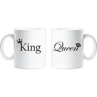 60 SECOND MAKEOVER King & Queen Couples Mug Set in White