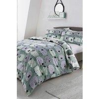 Fusion 'Dotty Sheep' Fun Reversible Duvet Cover Set in Duck Egg Blue | Size: Double