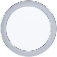 Loops Wall / Ceiling Flush Downlight Chrome Steel 10.5W Built in LED 166mm Round in Metallics