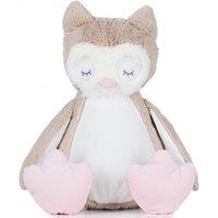 Mumbles Zippie Owl Soft Plush Toy in Light Brown