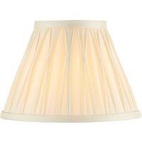 Loops Tapered Cylinder Lamp Shade - Ivory Silk - 40W B22 - 8 Inch Pleated Design