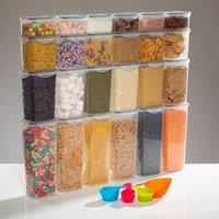 Gr8 Home 24 Pcs Clear Plastic Food Storage Containers Set With Clip Seal Lock Boxes Lids