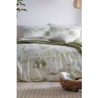 Appletree 'Edale' 100% Cotton Duvet Cover Set With Contrast Piping in Green | Size: Double