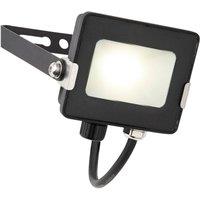 Loops Outdoor IP65 Waterproof Floodlight - 10W Cool White LED - Matt Black Aluminium