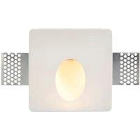 Loops Plaster-In Square Wall Light - 1.5W Warm White LED Module - Trimless Design