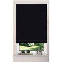 New Edge Blinds Thermal Blackout Roller Trimmable Blinds 165cm Drop in Black | Size: 70 cm width x 165 cm drop