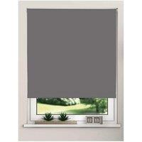 New Edge Blinds Thermal Blackout Roller Trimmable Blinds 165cm Drop in Grey | Size: 80 cm width x 165 cm drop